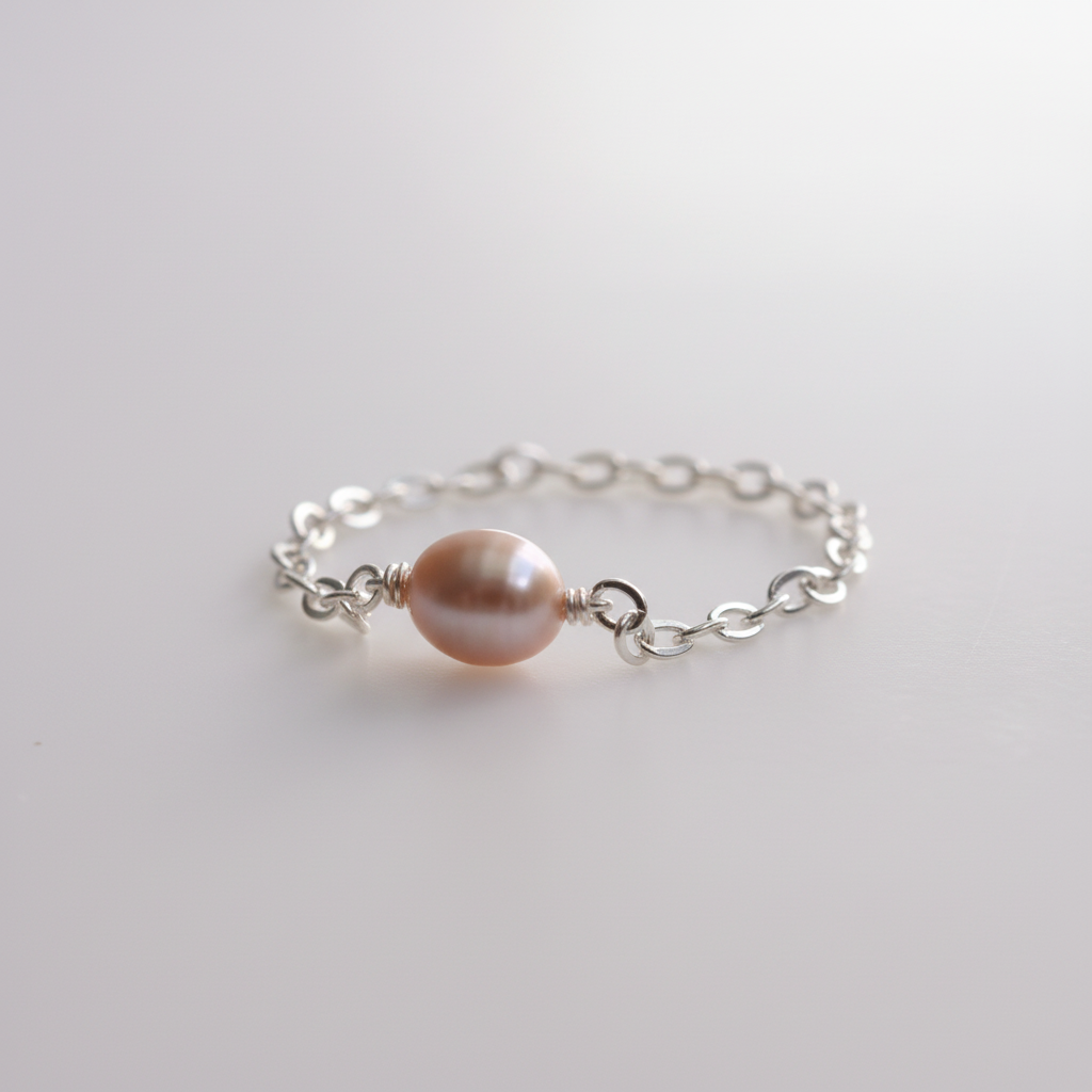 Freshwater Pearl Chain Ring