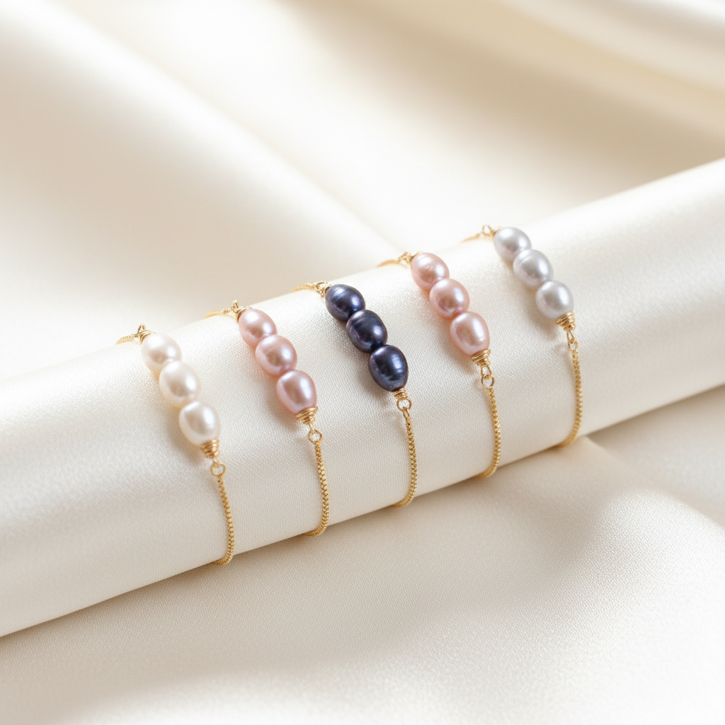 Authentic Freshwater Pearl Bar Bracelet