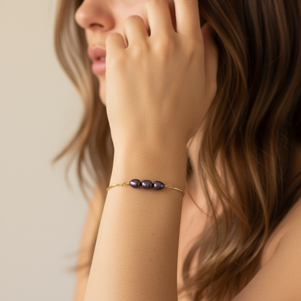 Authentic Freshwater Pearl Bar Bracelet