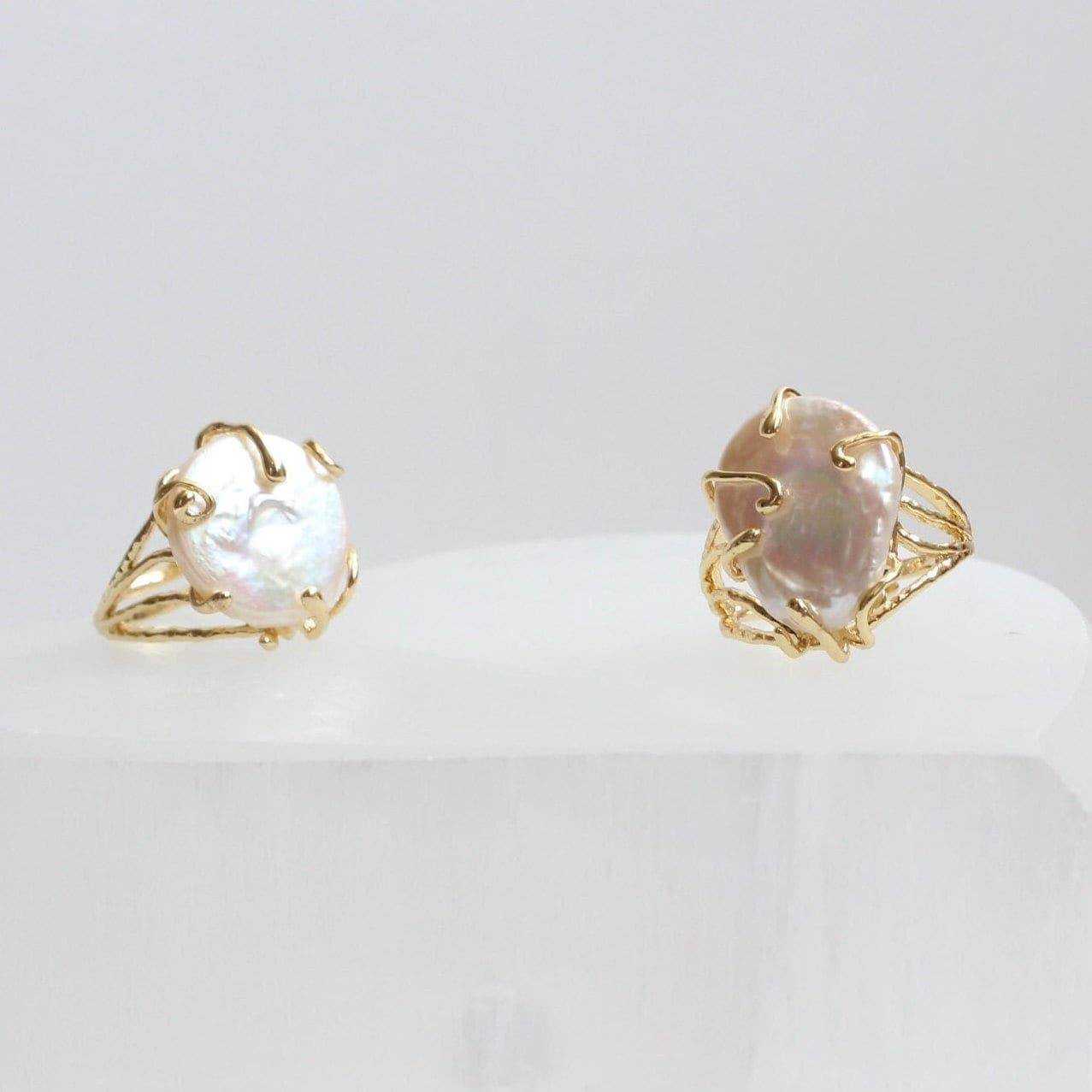 Organic Baroque Pearl Statement Ring