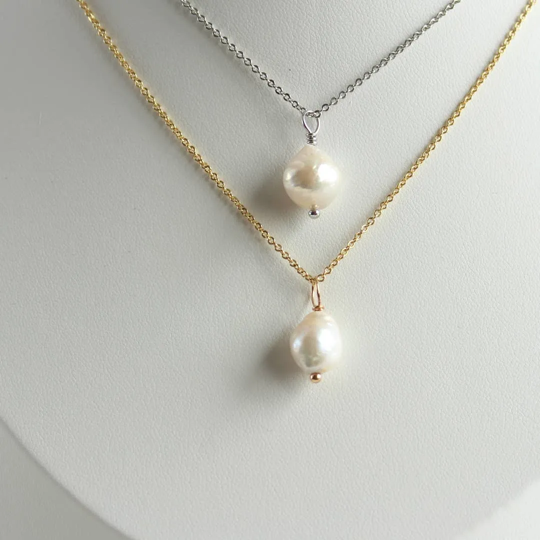 Freshwater Edison Baroque Pearl Necklace