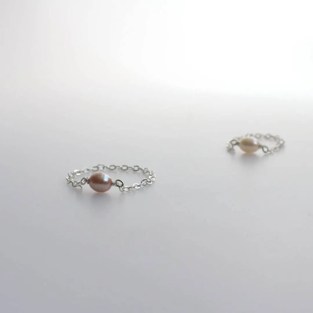 Freshwater Pearl Chain Ring