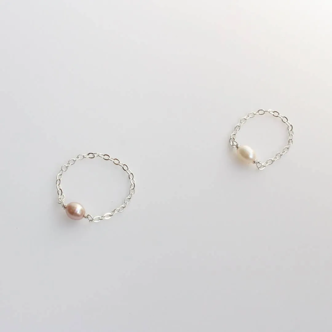 Freshwater Pearl Chain Ring
